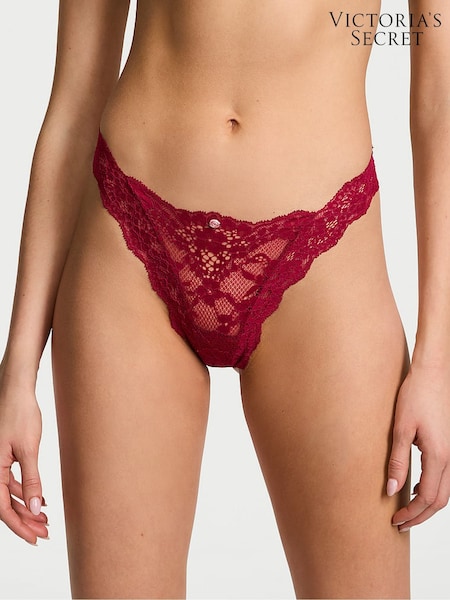 Victoria's Secret Campari Red Brazilian Lace Knickers (E46512) | €15.50