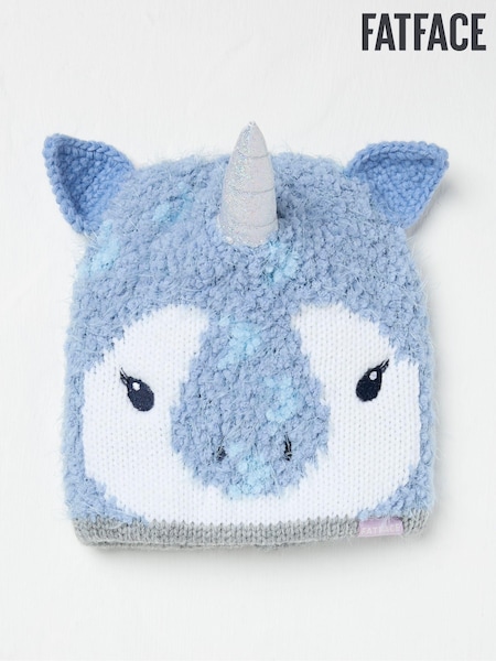 FatFace Blue Unicorn Beanie Hat (E46559) | €10.50