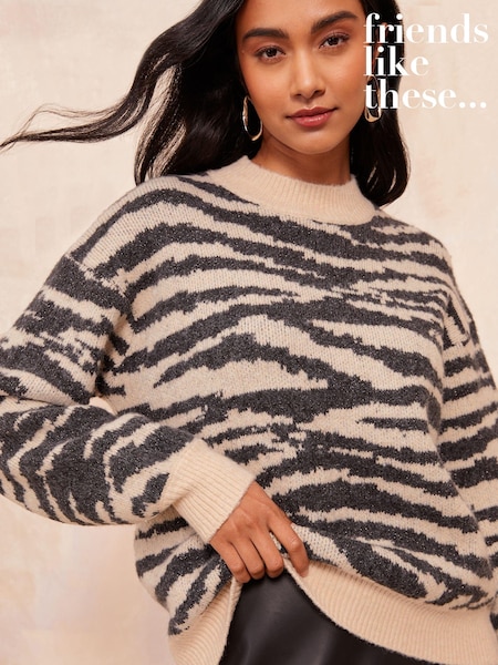 Friends Like These Printed High Neck Jumper (E46566) | 169 LEI