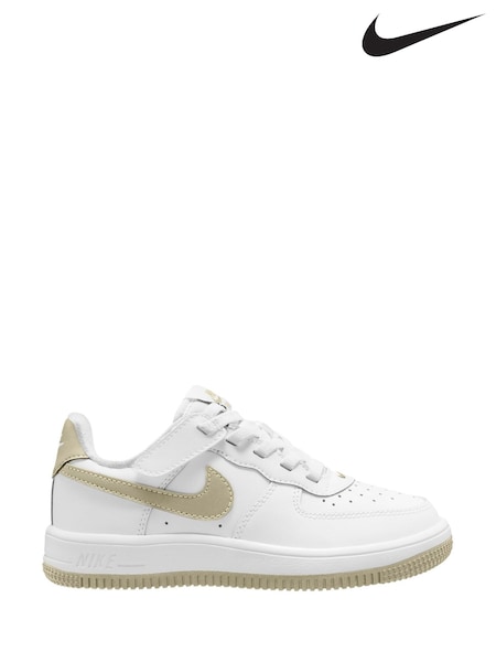 Nike White Natural Junior Air Force 1 Low Easy On Trainers (E46701) | €78