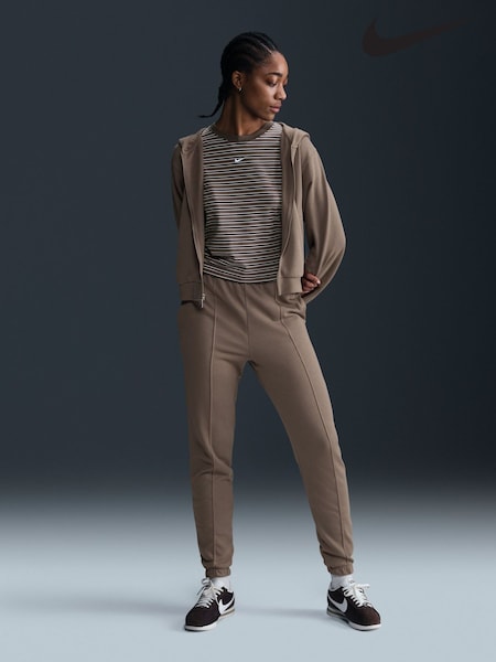 Nike Brown High Waisted French Terry Joggers (E46720) | €69