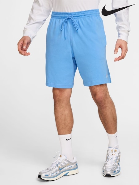 Estilo universitario en azul - Nike Club Knit 100% Cotton Shorts (E46805) | 54 €