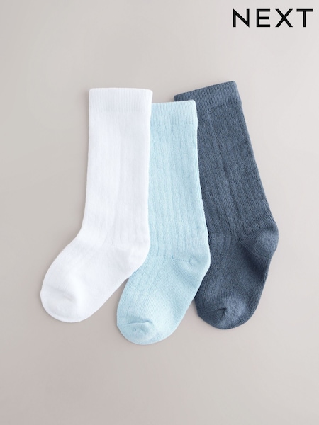 Blau - Knee High Socks 3 Pack (0mths-2yrs) (E46815) | 7 €