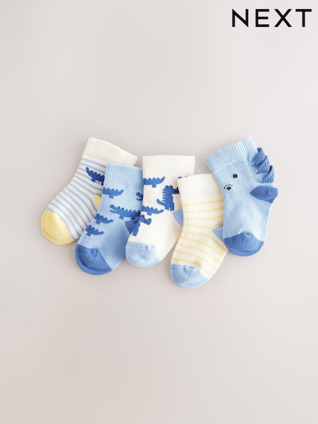 Blue Baby Socks 5 Pack (0mths-2yrs) (E46817) | €9