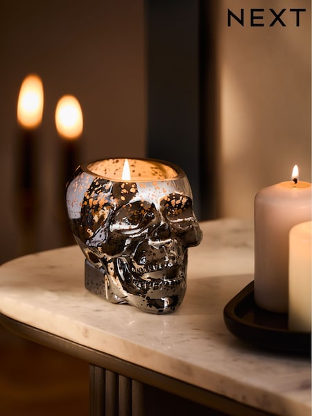 Skull Pumpkin Spice Shaped Candle (E46848) | €18