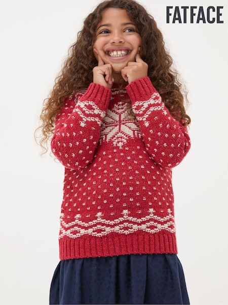 FatFace Red Snowflake Jumper (E46977) | €23.50