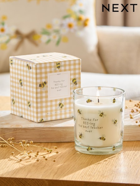 Clear Thank You Teacher White Jasmine Scented Candle (E47098) | €11