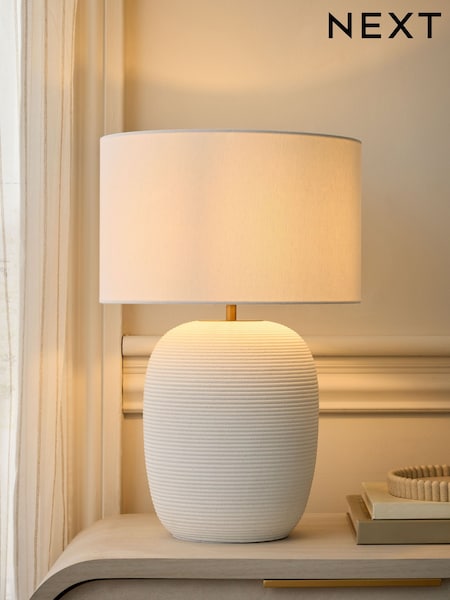 White Hadleigh Table Lamp (E47253) | €99