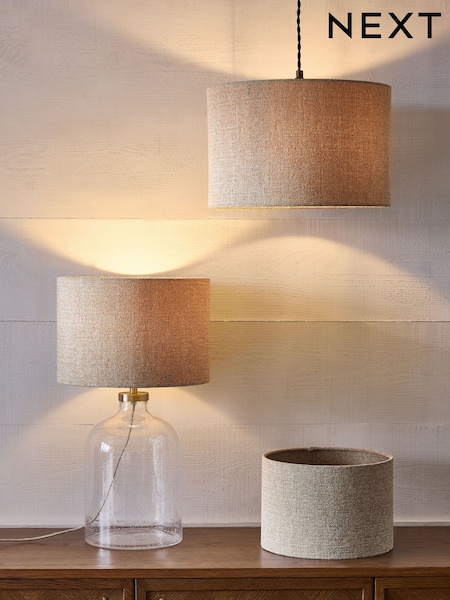 Mid Natural Tweedy Plain Easy Fit Shade Ceiling Light (E47265) | €23.50 - €33