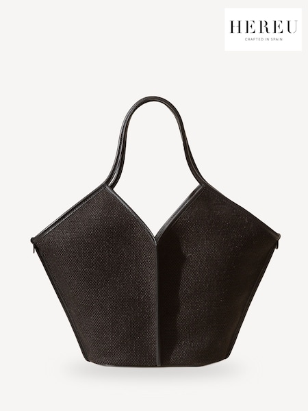 Hereu Studio Black Calella Winter Canvas Tote (E47336) | AED2,446