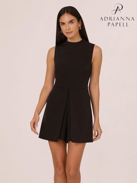 Adrianna by Adrianna Papell Peplum Black Playsuit (E47363) | €88