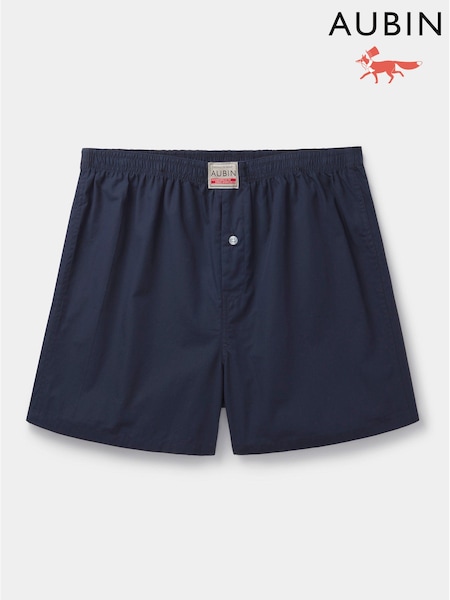 Aubin Blue Forbes Woven Boxers (E47445) | 144 QAR