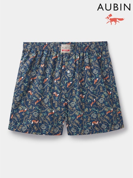 Aubin Blue Forbes Woven Boxers (E47448) | ₪146
