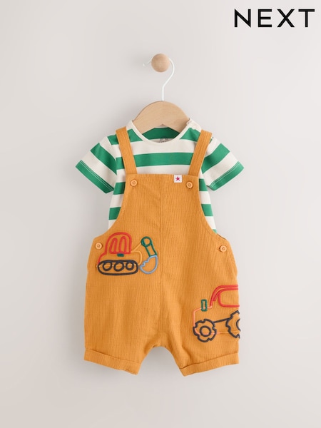 Bright Transport Baby Woven Dungaree and Bodysuit Set (0mths-2yrs) (E47504) | $30 - $34