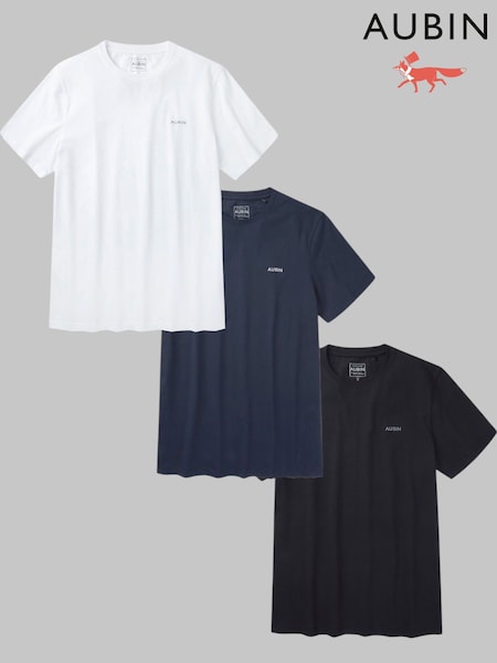 Aubin Louth White T-Shirt 3 Pack (E47524) | $154