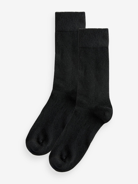Black Lambswool Signature Socks 2 Pack (E47556) | €7.50