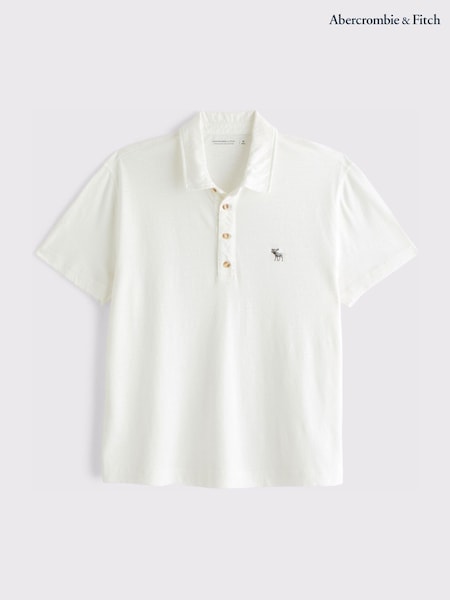 Balts - Regular Abercrombie & Fitch Linen Blend Icon Polo Shirt