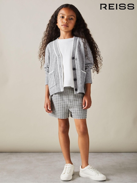 Reiss Grey Juni 4-9 yrs Relaxed Wool-Cashmere Cardigan (E47890) | €50