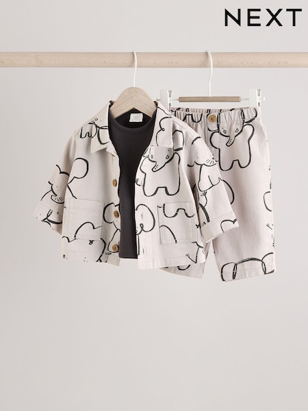 Mono Fil - Baby Shirt And Trousers 100% Cotton Set 3 Piece (0mths-2yrs) (E47906) | ₺888 - ₺ 962