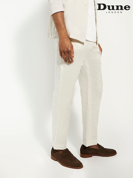 Rjav Chrome - širok kroj - Dune London Sulli Natural Sole Penny Loafers (E47925) | € 157