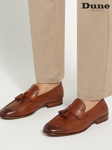 Dune London Supremium Crush Back Tasslie Loafers (E47933) | 620 LEI