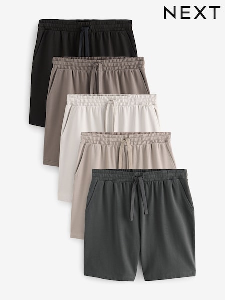 Neutral/Grey Regular Fit Lightweight Shorts 5 Pack (E48060) | OMR30