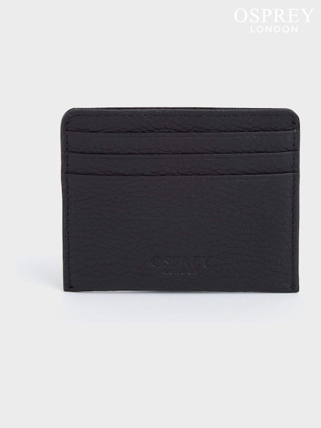 OSPREY LONDON The Forest Leather Black Card Holder (E48074) | 148 QAR