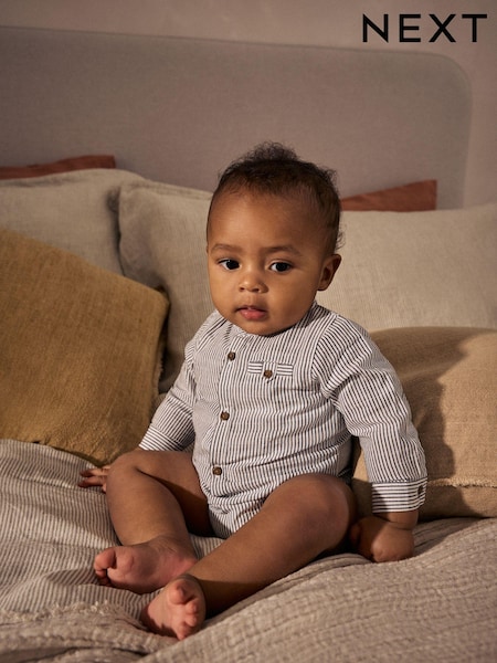 Mono Stripe 100% Cotton Baby Shirt Bodysuit (E48163) | €16 - €17