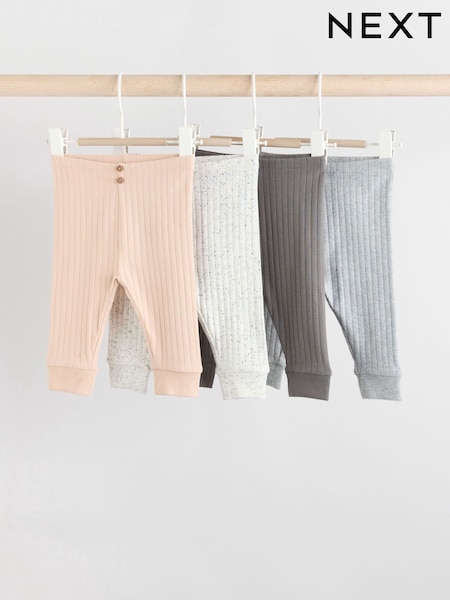 Mono/Neutral - Baby Leggings 4 Pack (E48182) | ‏55‏₪ - ‏63‏ ₪