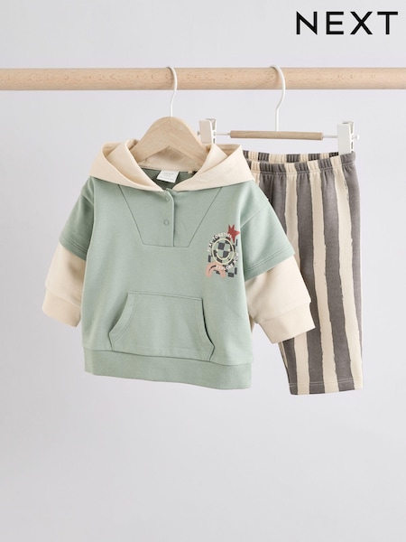 Mono Graffiti Baby Hooded Sweatshirt and Joggers Set (E48212) | $45 - $52
