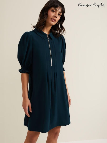 Phase Eight Blue Zip Candice Mini Dress (E48251) | €60
