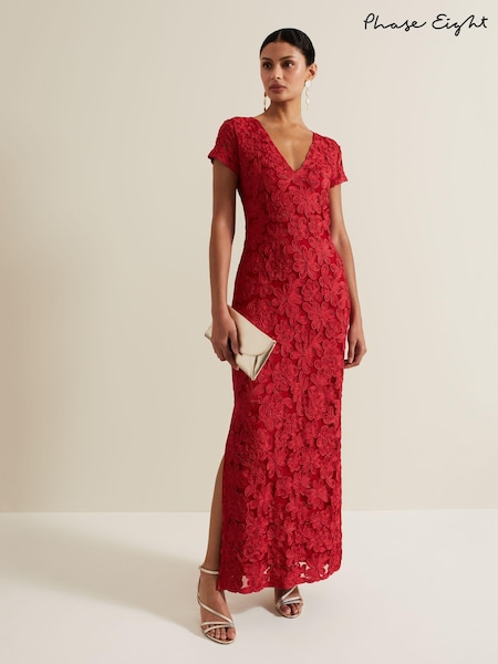 Phase Eight Red Janice Tapework Maxi Dress (E48255) | 22,170 UAH