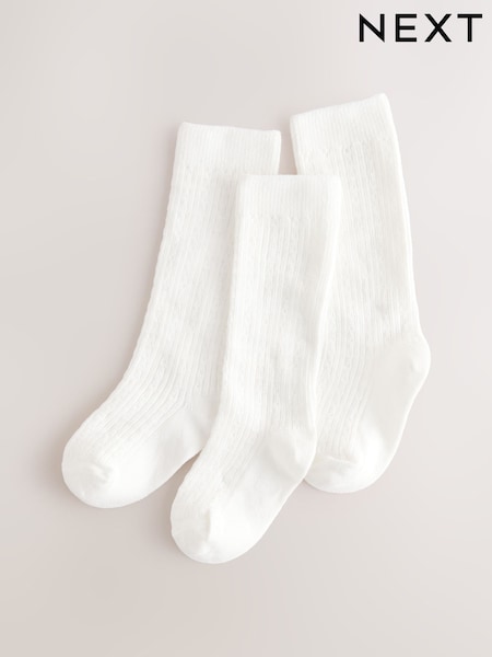 Weiß - Knee High Bow Baby Sock 3 Pack (0mths-2yrs) (E48276) | 7 €