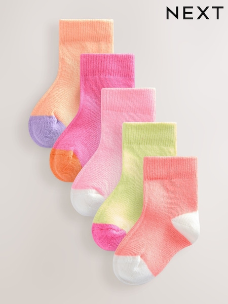 Rózsaszínű - Baby Socks 5 Pack (0mths-2yrs) (E48278) | 3 890 Ft