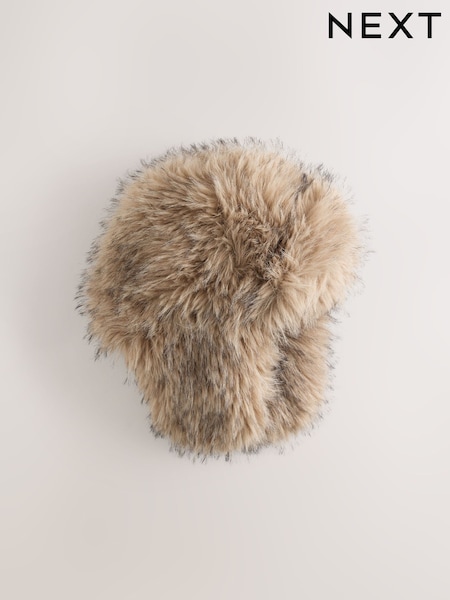 Natural - Fur Trapper Hat