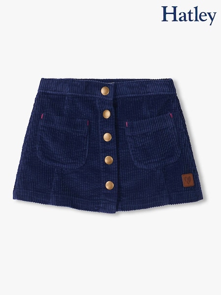 Blue - Hatley Patriot Blue A-line Corduroy Skirt