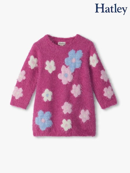 Pink - Hatley Floral Clusters Furry Dress