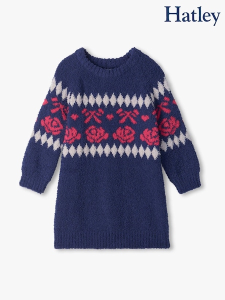 Blue - Hatley Roses And Bows Raglan Jumper Dress