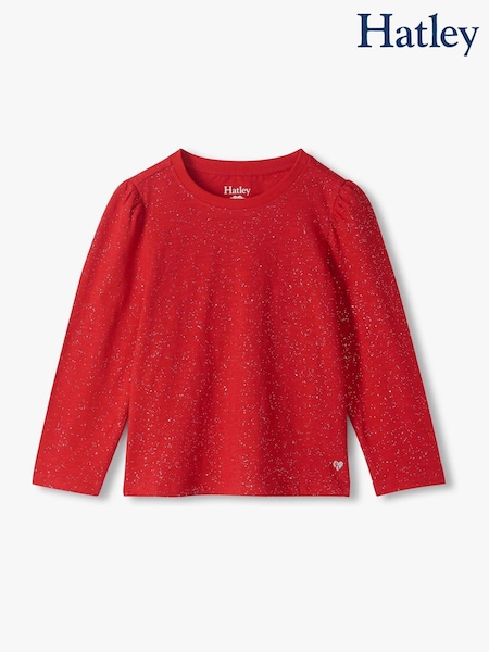 أحمر - Hatley Red Hot Melt Long Sleeve T-shirt