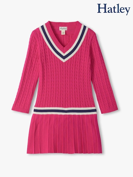 Pink - Hatley Pink Yarrow Pleated Cable Dress