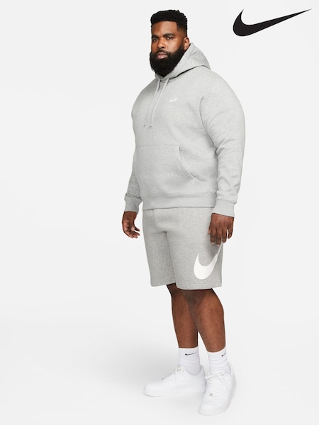 Gris oscuro jaspeado - Nike Club Fleece Swoosh Shorts (E48842) | 57 €