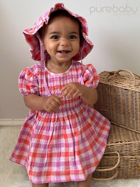 Purebaby Purple Shirred Dress (E48881) | € 24