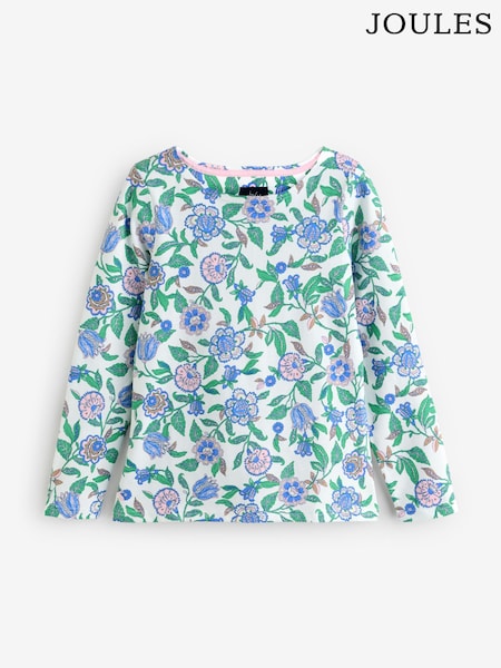 Joules Pink/Cream Jersey Boat Neck Top (E49068) | R$ 225