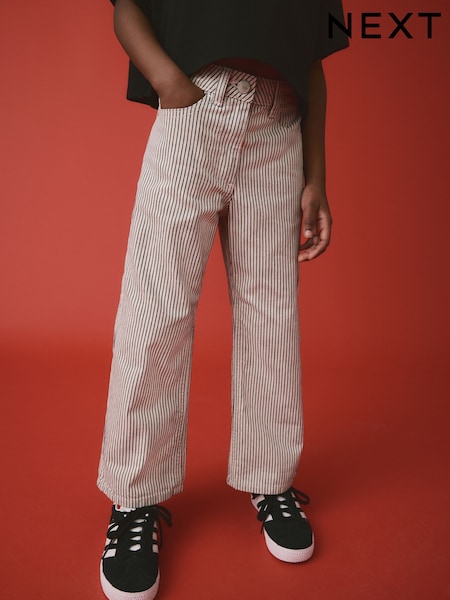 Monochrome Stripe Wide Leg Jeans (3-16yrs) (E49512) | €22.50 - €29