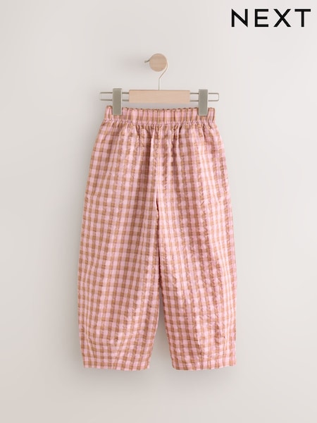 ורוד משבצות - Barrel Leg Trousers (3-16yrs) (E49515) | ‏67‏₪ - ‏88‏₪