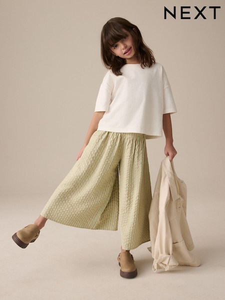 Neutru Verde Dungă - Pantaloni tip culotte Pantaloni (3-16yrs) (E49516) | 134 LEI - 171 LEI