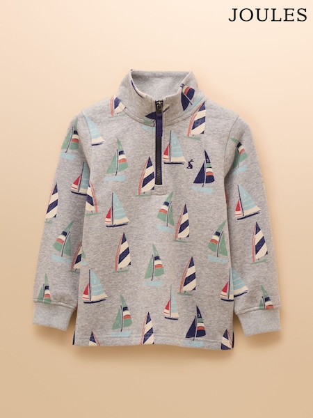 Joules Grey Quarter Zip Sweatshirt (E49532) | €22.95 - €27.95