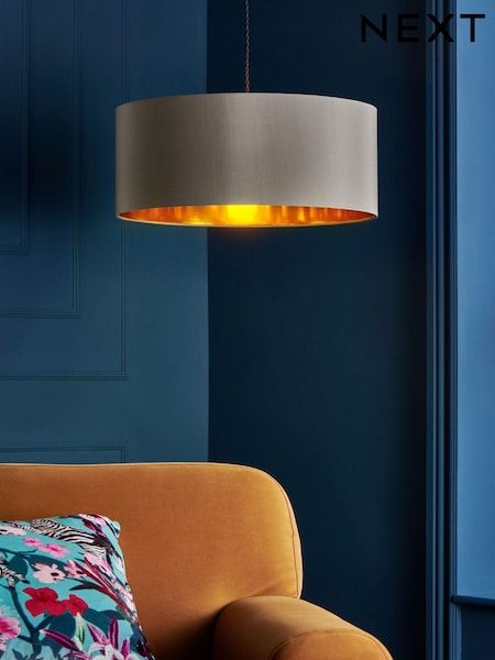 Mid Grey Rico Easy Fit Shade Drum Ceiling Light (E49550) | €52