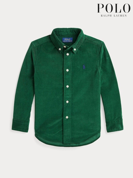 Polo Ralph Lauren Boys Green 100% Cotton Corduroy Shirt (E49583) | €59