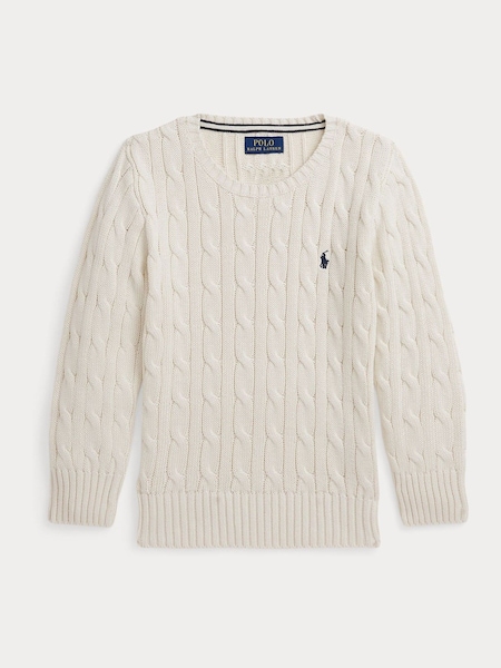 Cream - Polo Ralph Lauren Boy Cable-Knit Jumper (E49588) | 413 LEI